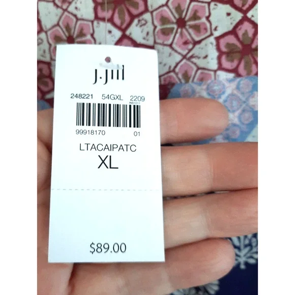 NWT Pure J Jill 100% Organic Cotton Boho Patchwork Dolman Sleeves Blouse Top XL - Picture 6 of 10